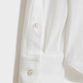 Recycled clothing long sleeve white shirt 